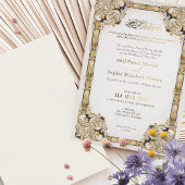 Luxuriöse Marinegoldcreme Folieneinladung