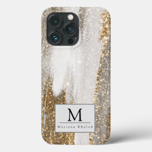 Luxuriöse Marmor Gold blickt weiß und grau Case-Mate iPhone Hülle