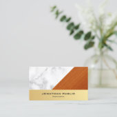 Luxuriöse Marmor Holz Gold Elegant Beruflich Visitenkarte (Stehend Vorderseite)