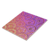 Luxuriöse Metallfolien Glitzer Pink Gold Dots Circ Fliese (Seite)