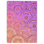 Luxuriöse Metallfolien Glitzer Pink Gold Dots Circ Klemmbrett (Rückseite)