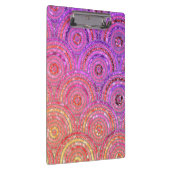 Luxuriöse Metallfolien Glitzer Pink Gold Dots Circ Klemmbrett (Rechts)