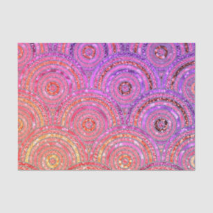 Luxuriöse Metallfolien Glitzer Pink Gold Dots Circ Seidenpapier