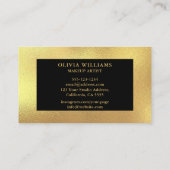 Luxuriöse Metallic Gold Frame & Script Business Ca Visitenkarte (Rückseite)