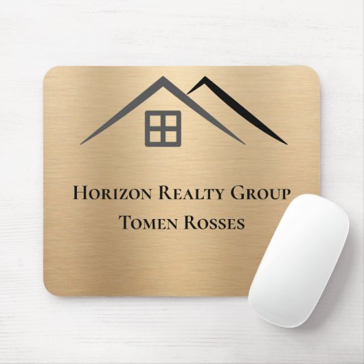 Luxuriöse Metallic Gold Real Anwesen Mousepad (Mit Mouse)