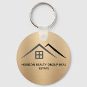 Luxuriöse Metallic Gold Real Anwesen Schlüsselanhä Schlüsselanhänger (Vorderseite)