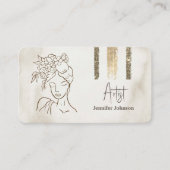 Luxuriöse Minimalistische Gesichtshauty Visitenkarte (Vorderseite)