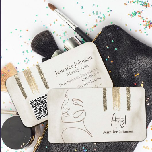 Luxuriöse Minimalistische Gesichtshauty Visitenkarte