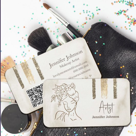 Luxuriöse Minimalistische Gesichtshauty Visitenkarte