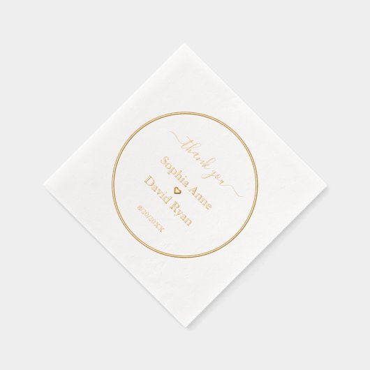 Luxuriöse Minimalistische Hochzeitsnadel gestempel Servietten Mit Folie (Rechts)