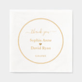 Luxuriöse Minimalistische Hochzeitsnadel gestempel Servietten Mit Folie (Vorderseite)