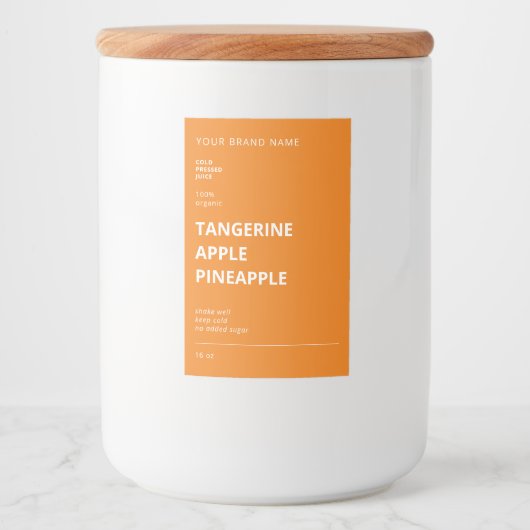 Luxuriöse Minimalistische Juice Smoothie Flaschen Lebensmitteletikett (Vorderseite)