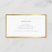 Luxuriöse Minimalistische Metallic Gold Business C Visitenkarte (Rückseite)