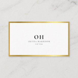 Luxuriöse Minimalistische Metallic Gold Business C Visitenkarte