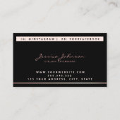 Luxuriöse Minimalistische Rosegold Eyelash Lashes Visitenkarte (Rückseite)