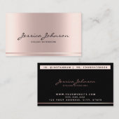 Luxuriöse Minimalistische Rosegold Eyelash Lashes Visitenkarte (Vorne/Hinten)