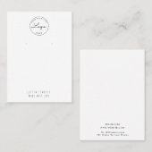 Luxuriöse Minimalistische Schmuckkarte Visitenkarte (Vorne/Hinten)