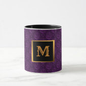 Luxuriöse Mit Monogramm Lila Tasse (Zentrum)