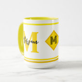 Luxuriöse Mit Monogramm Tasse mit Individuelle Nam (Vorderseite Links)