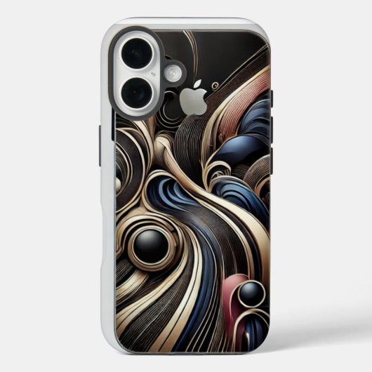 Luxuriöse moderne Abstrakt Art Apple iPhone 16 Zur Case-Mate iPhone Hülle (Rückseite)