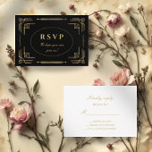 Luxuriöse moderne Art Deco RSVP Card