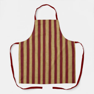 Luxuriöse moderne Burgundy Gold Linen Collection Schürze