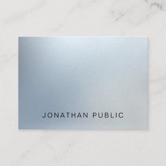 Luxuriöse moderne Elegant Design Silver Look Schli Visitenkarte (Vorderseite)