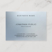 Luxuriöse moderne Elegant Design Silver Look Schli Visitenkarte (Rückseite)