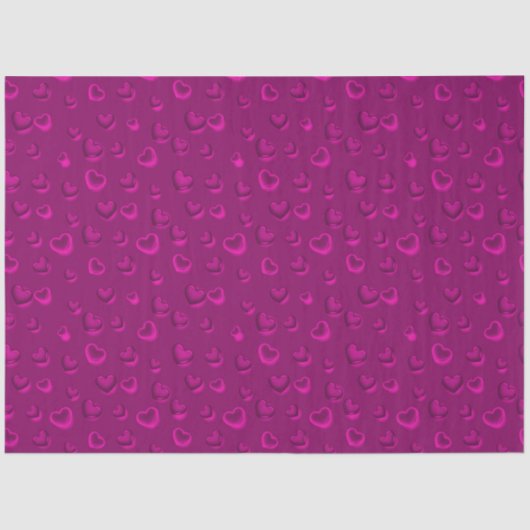 Luxuriöse Moderne Elegante Glitzer Rosa Herz Seidenpapier (Vorderseite)