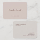 Luxuriöse Moderne Elegante Schrift Minimalistisch Visitenkarte (Vorne/Hinten)