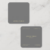 Luxuriöse moderne Elegante Seide Beruflich Quadratische Visitenkarte (Vorne/Hinten)