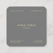 Luxuriöse moderne Elegante Seide Beruflich Quadratische Visitenkarte (Rückseite)