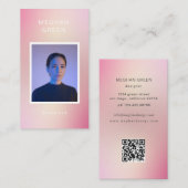 Luxuriöse moderne Foto Gradienten lila Visitenkart Visitenkarte (Vorne/Hinten)
