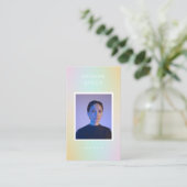 Luxuriöse moderne Foto Gradienten Limon Visitenkar Visitenkarte (Stehend Vorderseite)