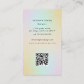 Luxuriöse moderne Foto Gradienten Limon Visitenkar Visitenkarte (Rückseite)