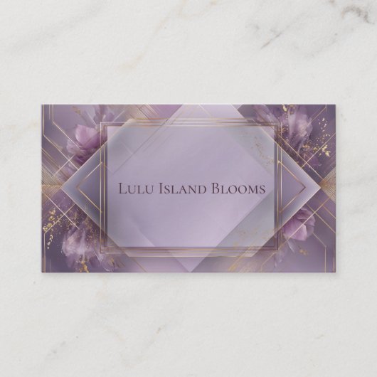 Luxuriöse moderne geometrische Art Deco Visitenkarte (Vorderseite)