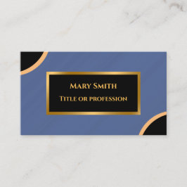 Luxuriöse moderne Gold Blue Marble Business Card Visitenkarte