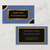 Luxuriöse moderne Gold Blue Marble Business Card Visitenkarte (Vorne/Hinten)