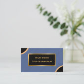 Luxuriöse moderne Gold Blue Marble Business Card Visitenkarte (Stehend Vorderseite)