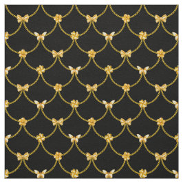 Luxuriöse moderne Gold Natural Floral Butterfly Stoff