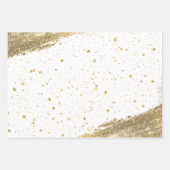 Luxuriöse moderne Goldelemente Elegante Geometrie Geschenkpapier Set (Vorderseite 3)