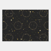Luxuriöse moderne Goldelemente Elegante Geometrie Geschenkpapier Set (Vorderseite 2)