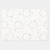 Luxuriöse moderne Goldelemente Elegante Geometrie Geschenkpapier Set (Vorderseite)