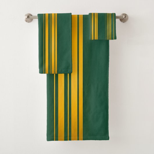 Luxuriöse moderne grüne Gold Textur Kollektion Badhandtuch Set (Insitu)