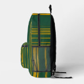 Luxuriöse moderne grüne Gold Textur Kollektion Bedruckter Rucksack (Rechts)