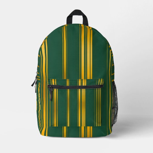 Luxuriöse moderne grüne Gold Textur Kollektion Bedruckter Rucksack (Vorderseite)