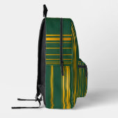 Luxuriöse moderne grüne Gold Textur Kollektion Bedruckter Rucksack (Links)