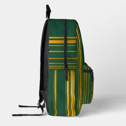 Luxuriöse moderne grüne Gold Textur Kollektion Bedruckter Rucksack (Links)