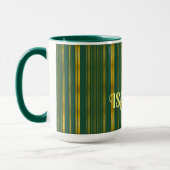 Luxuriöse moderne grüne Gold Textur Kollektion Tasse (Links)