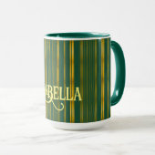 Luxuriöse moderne grüne Gold Textur Kollektion Tasse (VorderseiteRechts)